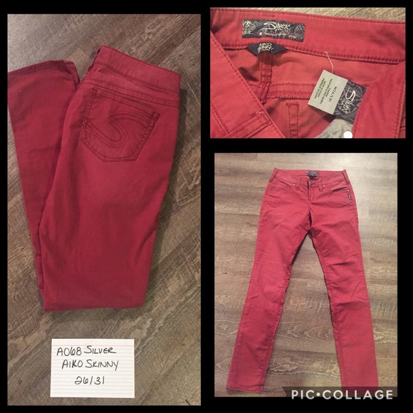 Silver Jeans Denim - Silver Aiko Skinny Jeans (Red)